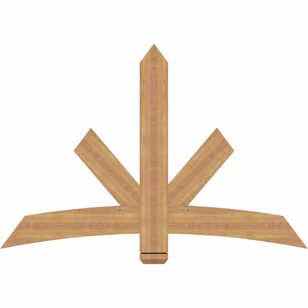 Ekena Millwork Alberta Smooth Timber Gable Bracket, Western Red Cedar, 60"W x 40"H x 1 1/2"D x 5 1/2"F, 16/12 Pitch GBW060X40X0206ALB00SWR - main